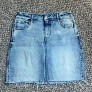 Maurices Light Blue Denim Mini Skirt